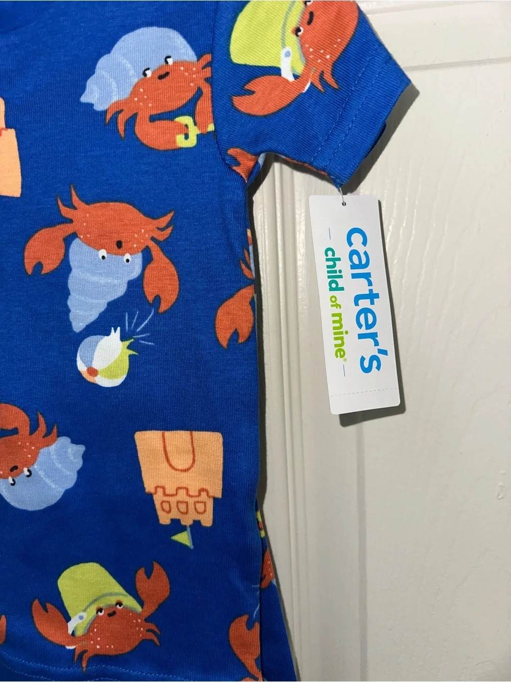 Carter's Blue Crab Print Two-Piece Pajama Set